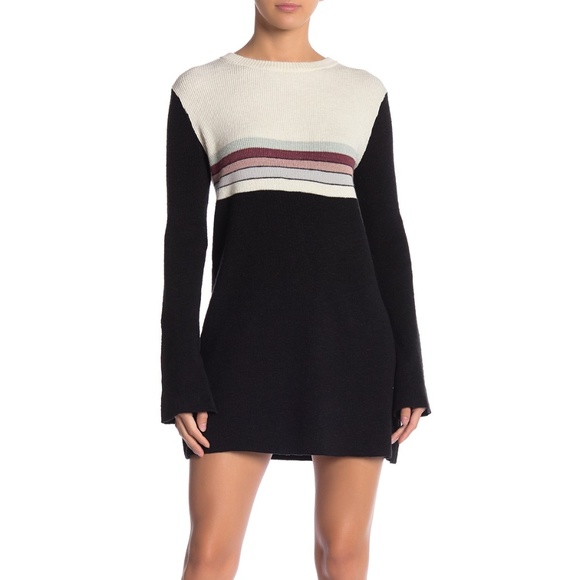 free people colorblock sweater dress
